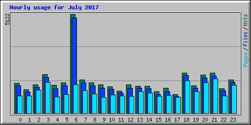 Hourly usage for July 2017