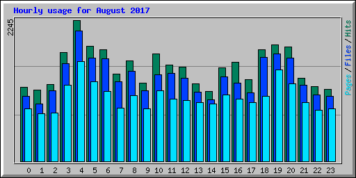 Hourly usage for August 2017